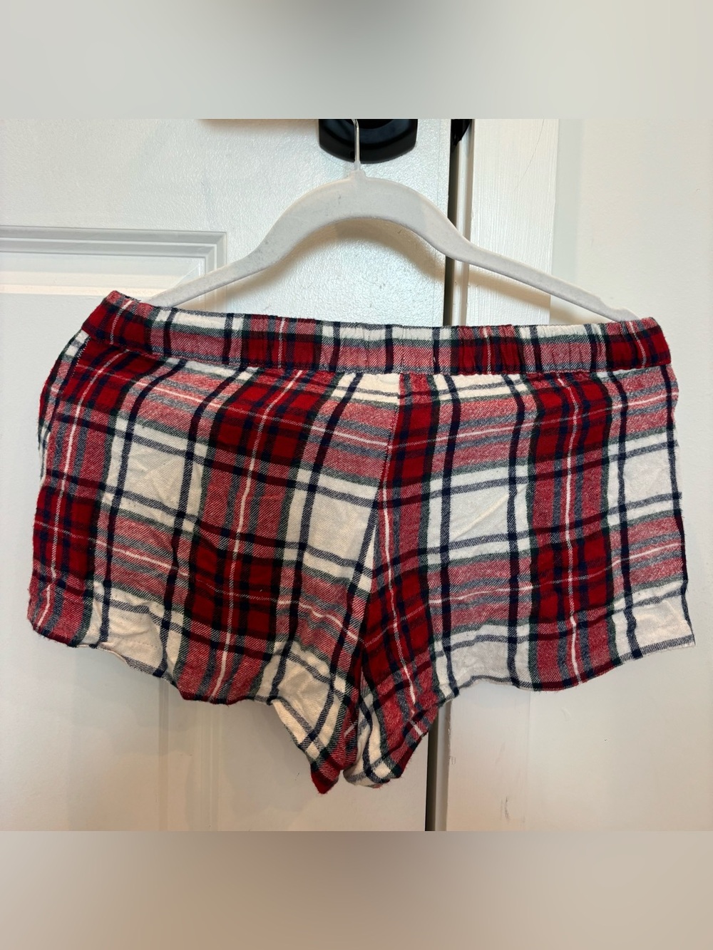 Garage red, white, & blue plaid tie pajama shorts - Picture 2 of 2